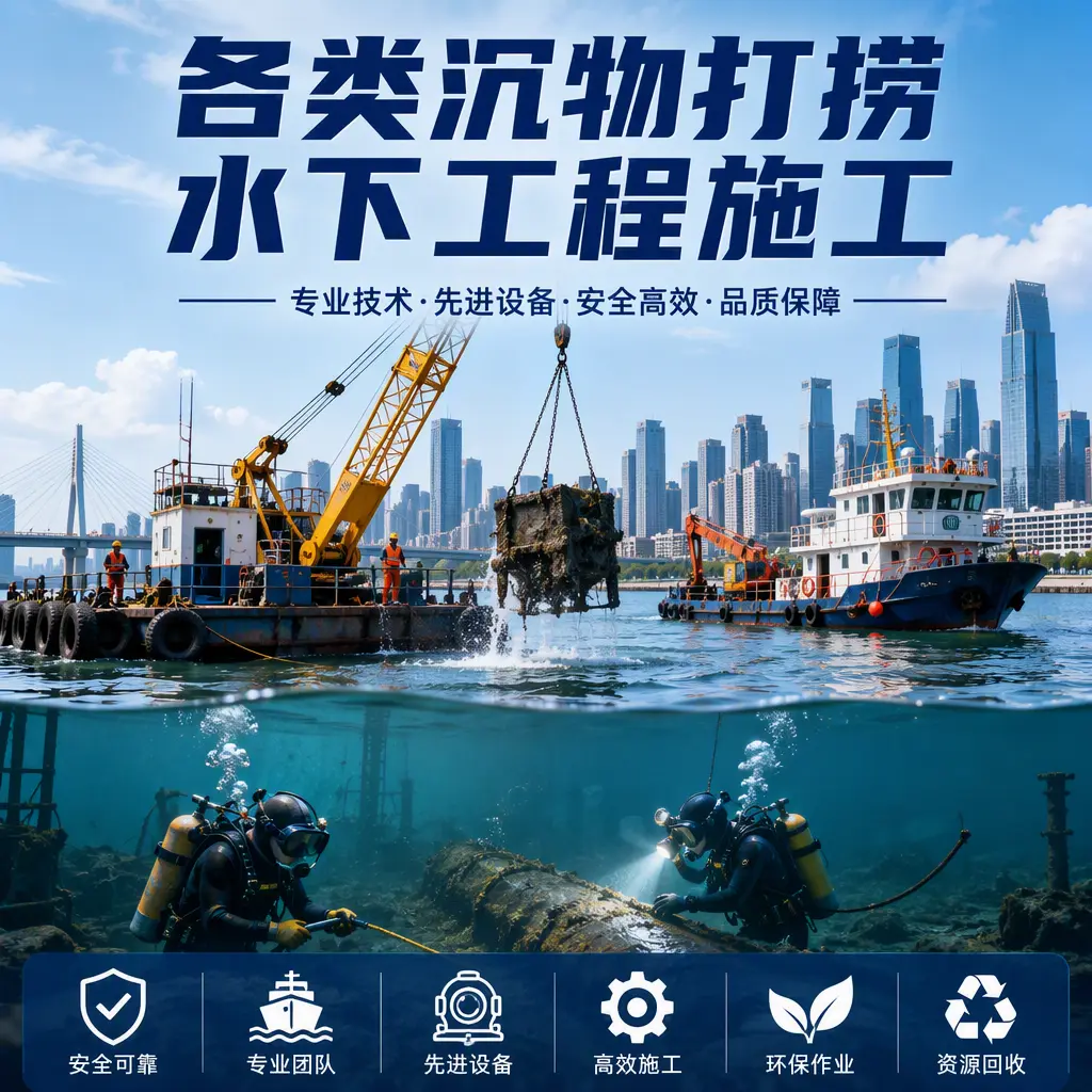 巴楚各类沉物打捞，水下工程施工